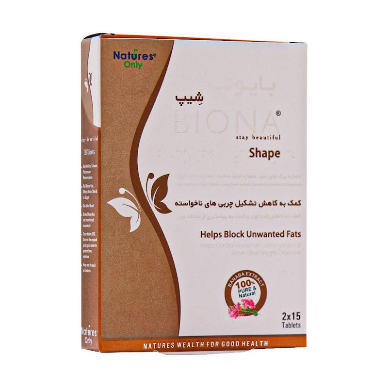 قرص بایونا شیپ نیچرز اونلی 30عددی ---Natures Only Biona Shape 30 Tabs