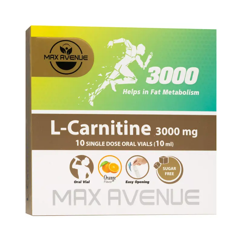 ال کارنیتین مکس اونیو 3000 میلی گرم--- Max Avenue L Carnitine Oral Solution 3000 mg