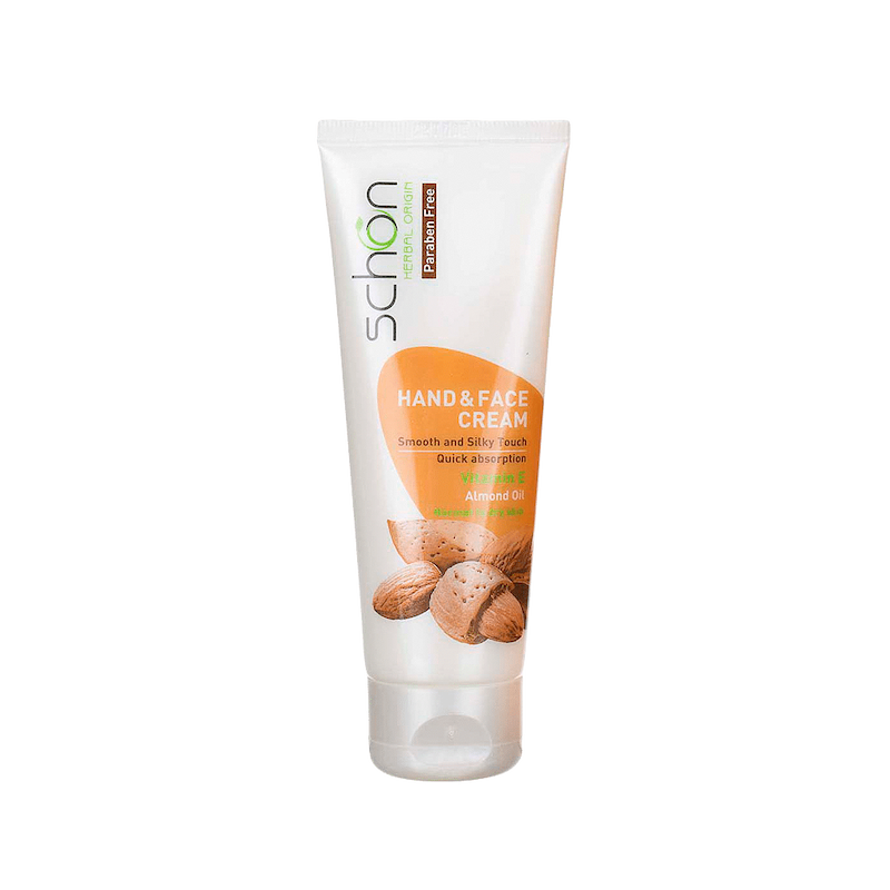 کرم دست و صورت روغن بادام شون مناسب پوست های نرمال تا خشک ۷۵ میلی لیتر_______ Schon Hand And Face Cream Almond Oil For Normal And Dry Skins 75ml