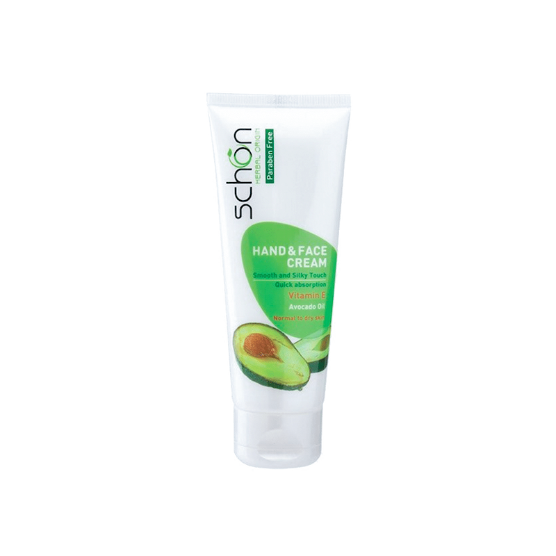 کرم دست و صورت آووکادو شون مناسب پوست های معمولی تا خشک ۷۵ میلی لیتر _______ Schon Hand And Face Avocado Oil Cream For Normal And Dry Skins 75ml