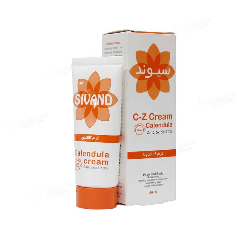 کرم کالاندولا سیوند (CZ Cream) | ترمیم کننده و تسکین دهنده پوست آسیب دیده حجم ۳۰ میلی‌لیتر________ C-Z Cream Calendula Zinc Oxide10% 