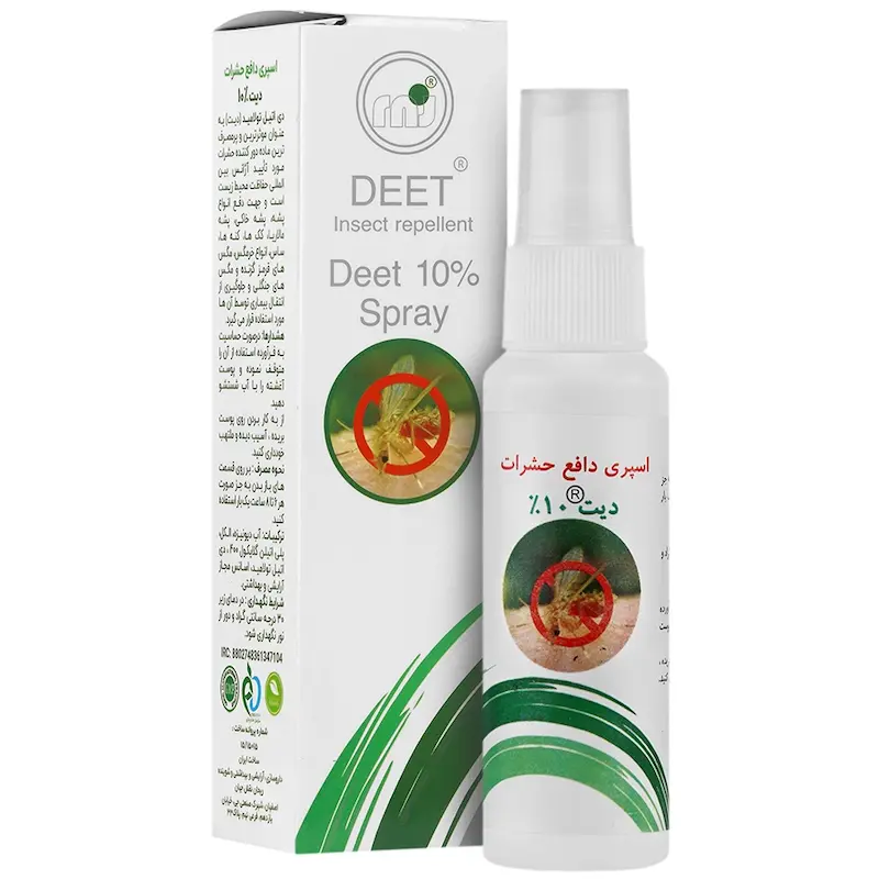 اسپری دافع حشرات دیت 10 درصد حجم ۴۰ میلی‌لیتر_________ Deet 10 Spray Insect Repellent Reyhan Naghsh Jahan