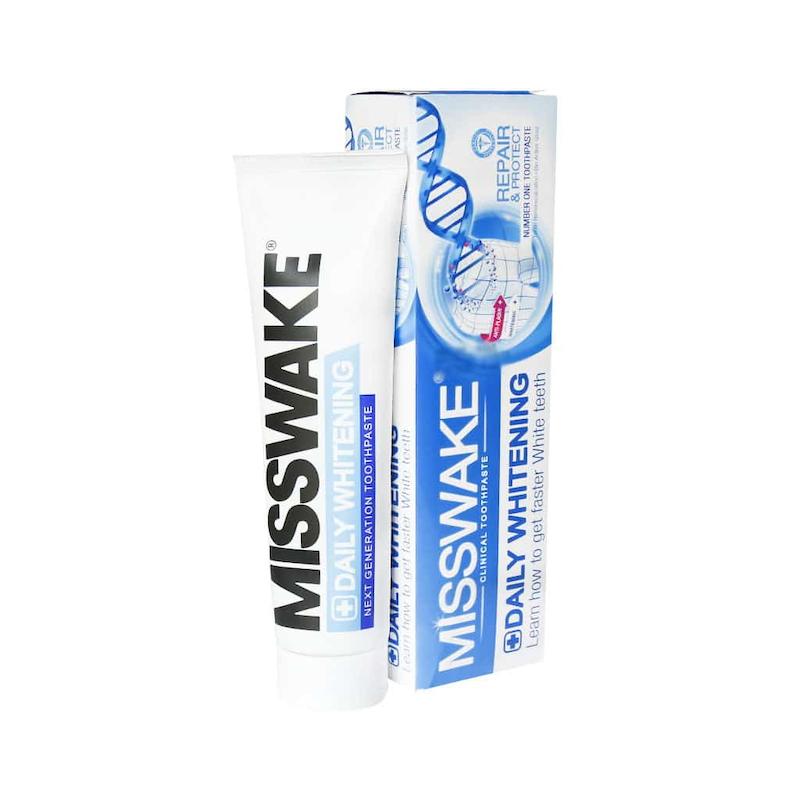 خمیر دندان سفید کننده روزانه میسویک حجم ۱۰۰ میلی‌لیتر ________ Misswake Daily Whitening Toothpaste