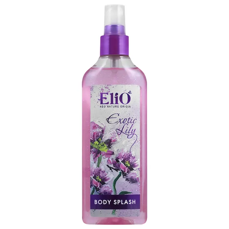 بادی اسپلش گلیتردار اگزاتیک لیلی الیو حجم ۲۰۰ میل ___ Elio Exotic Lily Body Splash 200ml