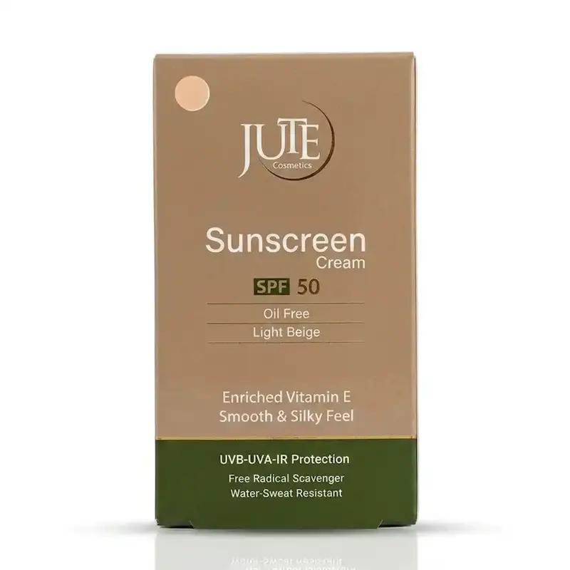کرم ضد آفتاب ژوت ۵۰ بژ روشن مناسب پوست چرب___Sunscreen Cream SPF 50 Oil Free, Light Beige