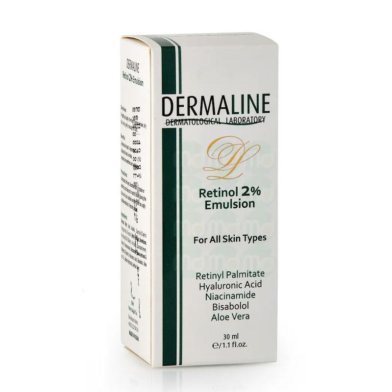 درمالاین سرم بهبود دهنده پوست حاوی رتینول ۲ درصد درمالاین حجم ۳۰___Retinol 2% Emulsion  For All Skin Types