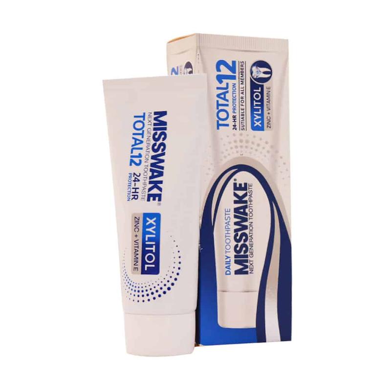 خمیر دندان کامل حاوی زایلیتول میسویک 75 میلی لیتر________ Misswake Total 12 Xylitol Toothpaste 75 ml