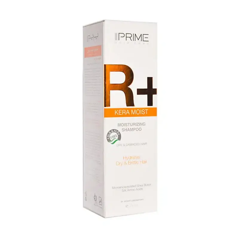 شامپو رطوبت رسان موی آسیب دیده +R پرایم 250 میلی لیتر________Prime R+ Kera Moist Moisturizing Shampoo 250 ml