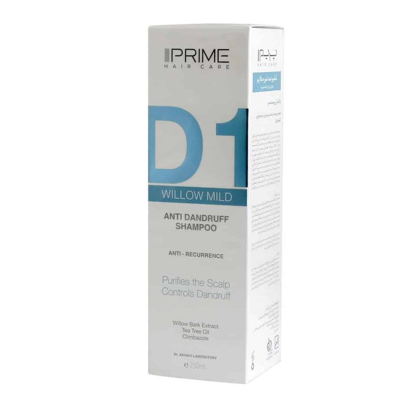 شامپو ضد شوره ملایم D1 پرایم 250 میلی لیتر ________Prime D1 Willow Mild Anti Dandruff Shampoo 250 ml