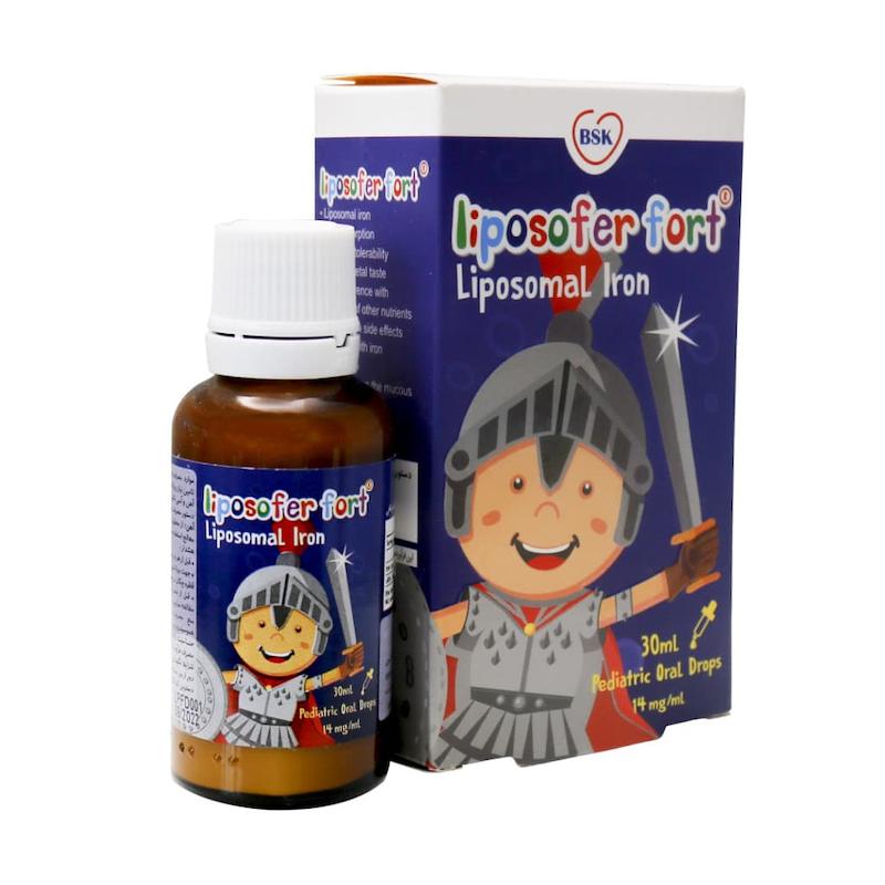 قطره آهن لييوزوفر فورت بی اس کی ۳۰ میلی لیتر___BSK Liposofer Fort Oral Drop 30 ml