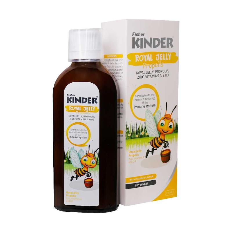 شربت رویال ژلی پروپولیس فیشر کیندر ۲۰۰ میلی لیتر___Fisher Kinder Royal Jelly Propolis Syrup ۲۰۰ml
