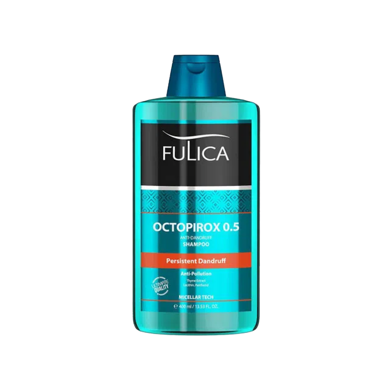 شامپو فولیکا ضد شوره روزانه پیروکتون اولامین حجم ۴۰۰ میلی لیتر_________ Fulica Shampoo Octopirox 0.5 Fulica