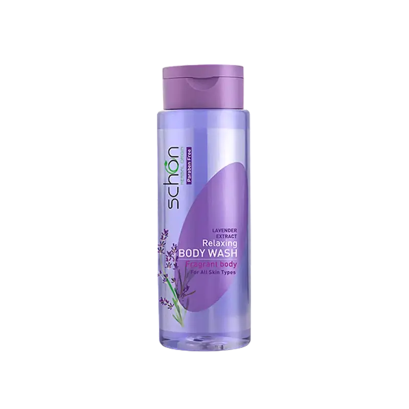 شامپو بدن اسطوخودوس شون مناسب انواع پوست ۴۲۰ میلی لیتر___________ Schon Lavender Extract Relaxing Body Wash For All Skins 420ml