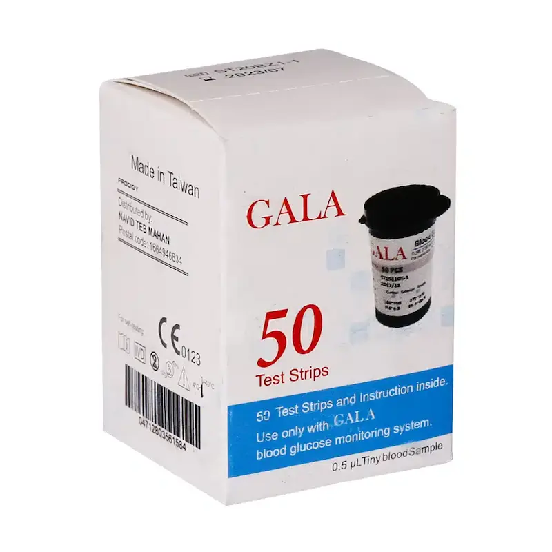 نوار تست قند خون گالا بسته 50 عددی ___GALA Test Strips 50 pcs