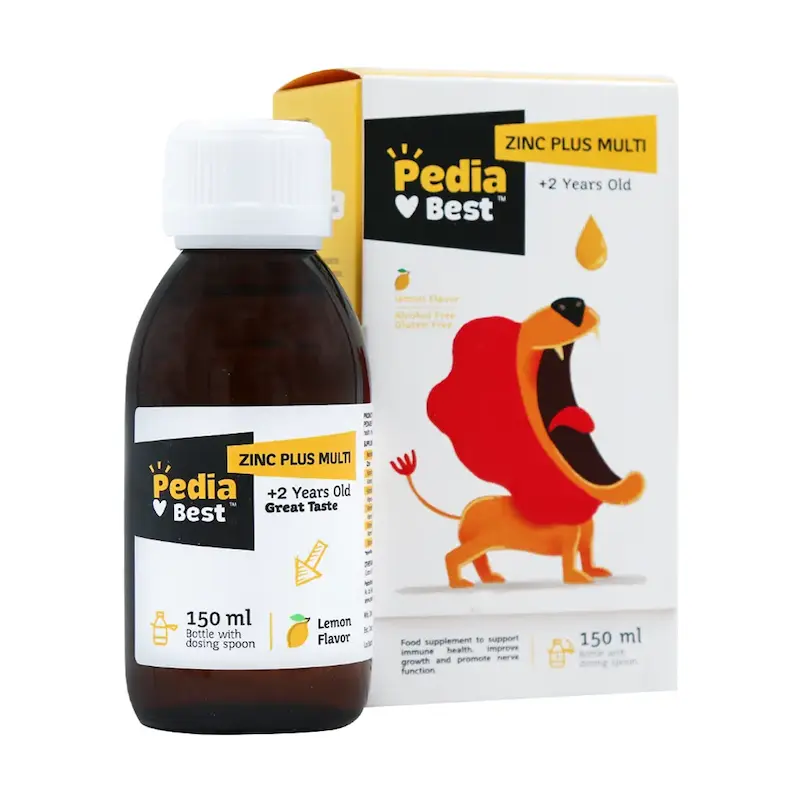 شربت زینک پلاس مولتی پدیابست مخصوص کودکان ۱۵۰  میلی لیتر___Pedia Best Zinc Plus Multi ۱۵۰ ml