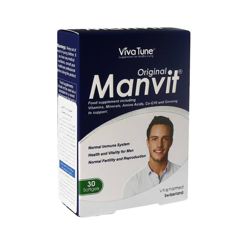سافت ژل من ویت اورجینال ويواتیون مناسب آقایان ۳۰ عدد____Viva Tune Original Manvit ۳۰ Softgels