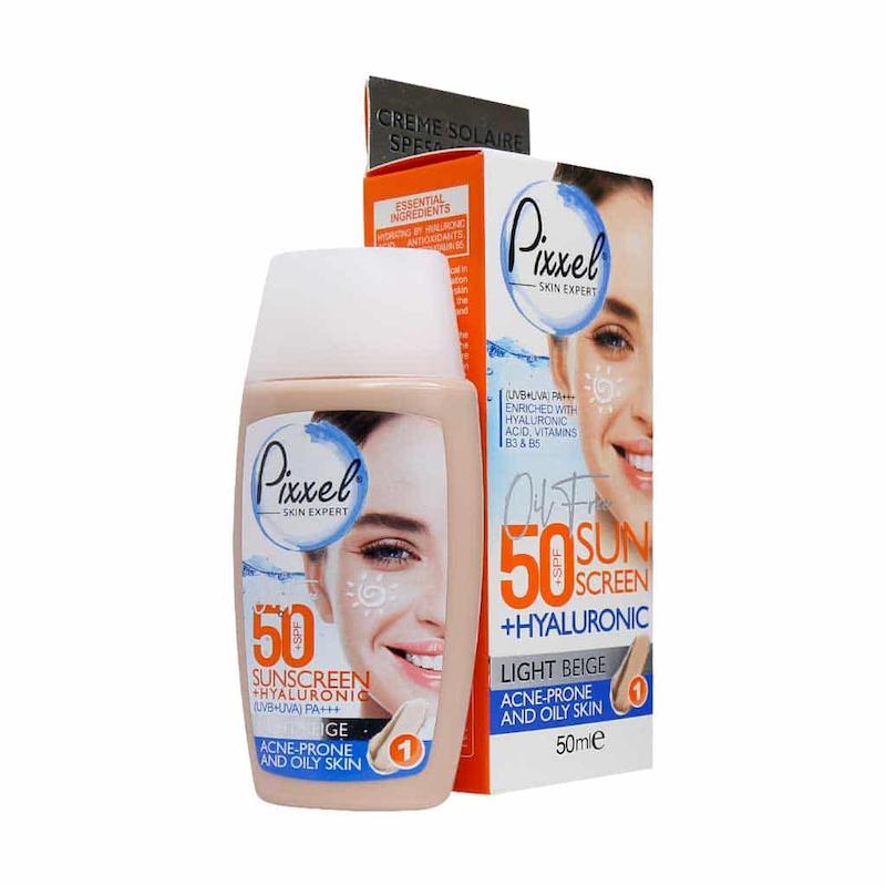 کرم ضد آفتاب SPF50 رنگی بژ روشن پیکسل مناسب پوست چرب و جوش دار 50 میلی لیتر ________Pixxel SPF50 Sunscreen Cream For Oily Skin 50 ml