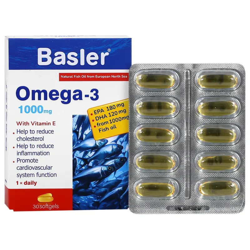 کپسول ژلاتینی امگا ۳ با سلر حفظ سلامت قلب و عروق ۳۰ عدد____Basler Omega 3 Softgel