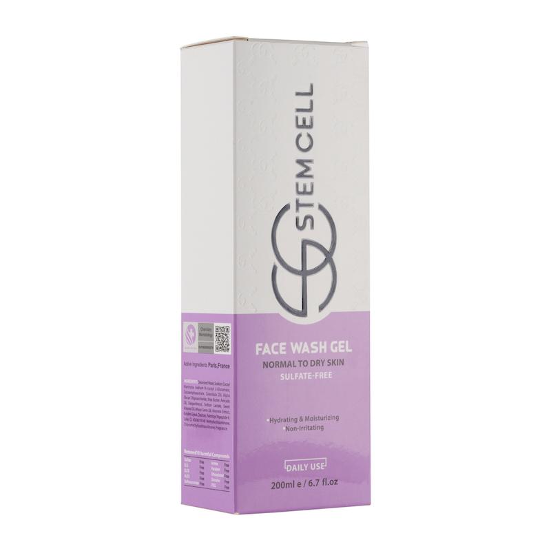 ژل شستشوی صورت فاقد سولفات استم سل مناسب پوست‌ های نرمال تا خشک 200 میلی لیتر ________Stem Cell Face Wash Gel For Normal To Dry Skin 200 Ml