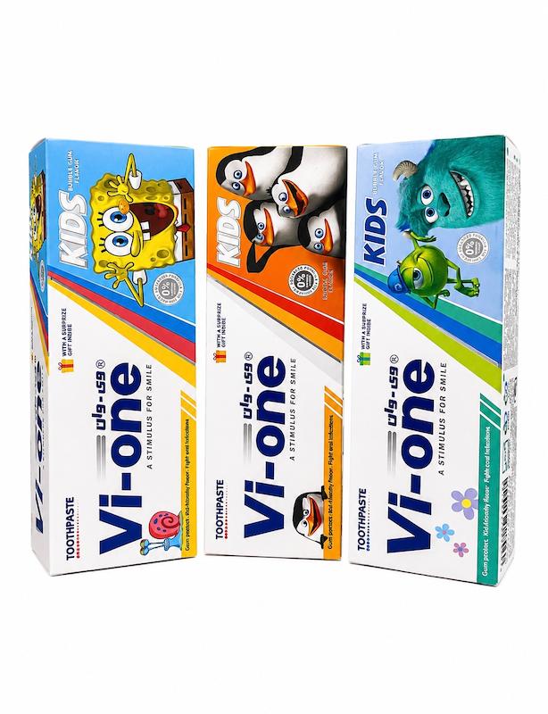 خمیر دندان کودکان وی وان مدل کارخانه هیولا و باب اسفنجی، ماداگاسکار حجم ۶۰ میلی_______Monsters Kids Toothpaste 60 ml