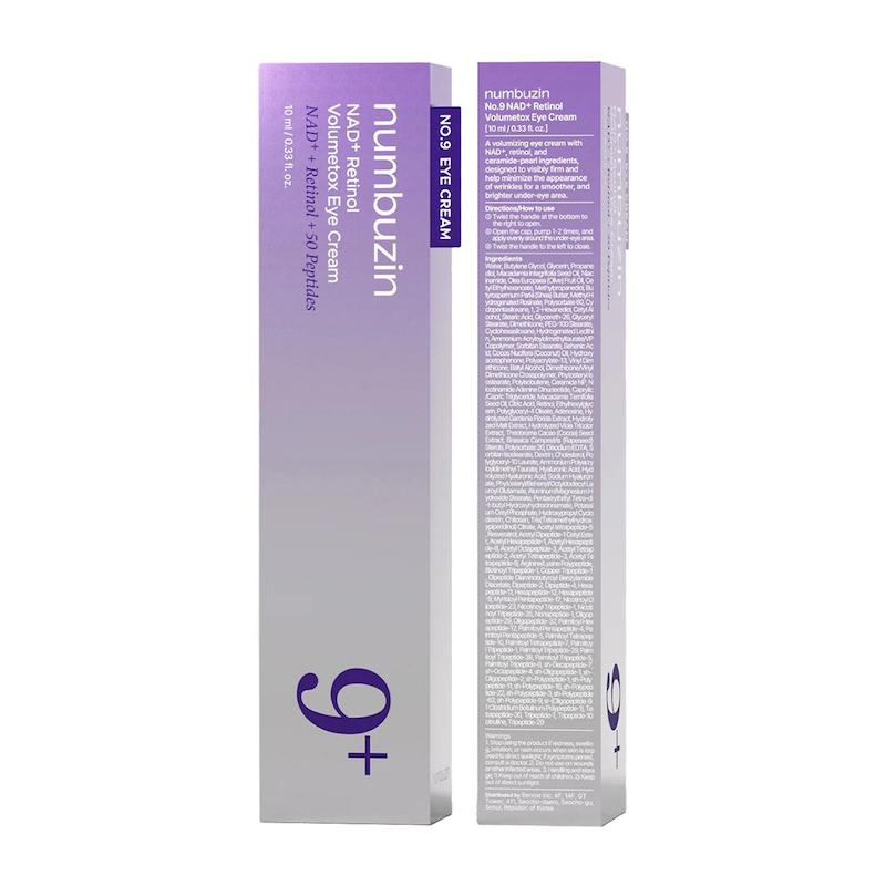 کرم دور چشم NAD و رتینول شماره 9 نامبوزین حجم 10 میلی لیتر Numbuzin NAD Retinol Volumetox Eye Cream (اورجینال)