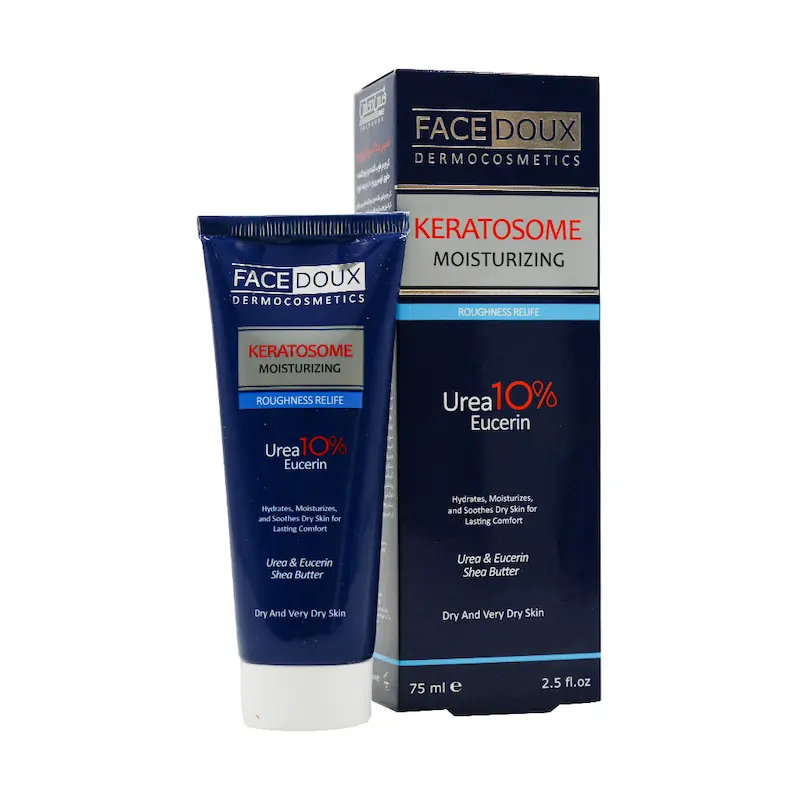 کرم مرطوب کننده 10 درصد اوره کراتوزوم فیس دوکس 75 میلی لیتر  Face Doux Urea 10% Keratosome Moisturizing Cream 75 ml