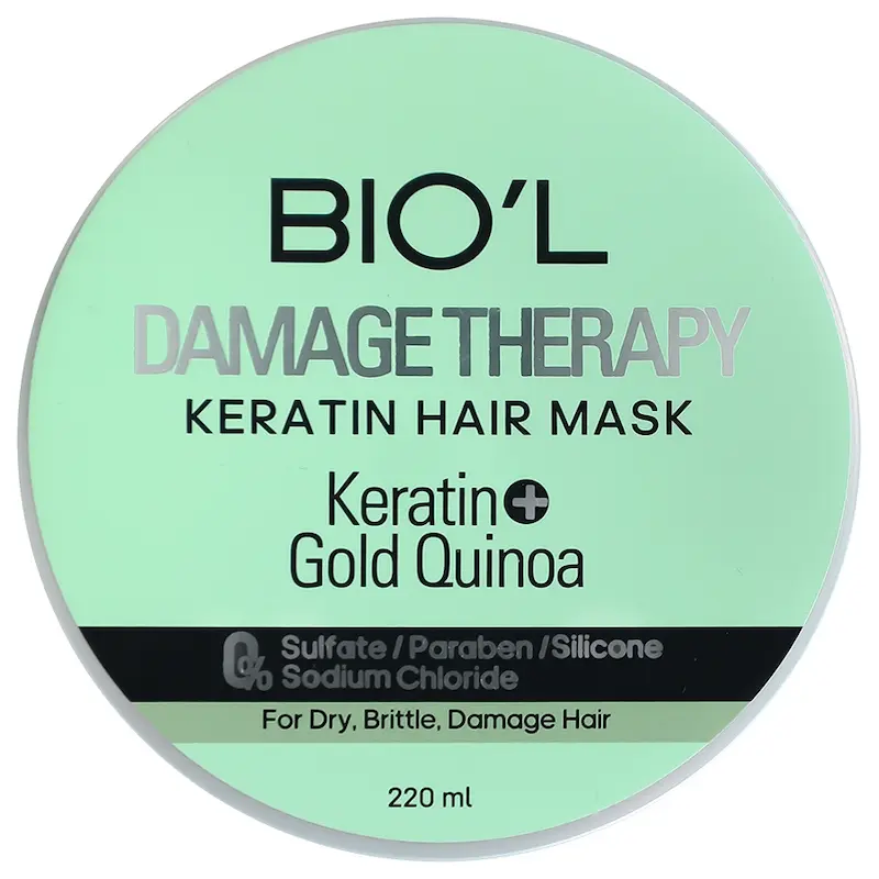 ماسک مو کراتین و کینوا بیول حجم ۲۲۰ میل Damage Therapy Hair Mask Biol