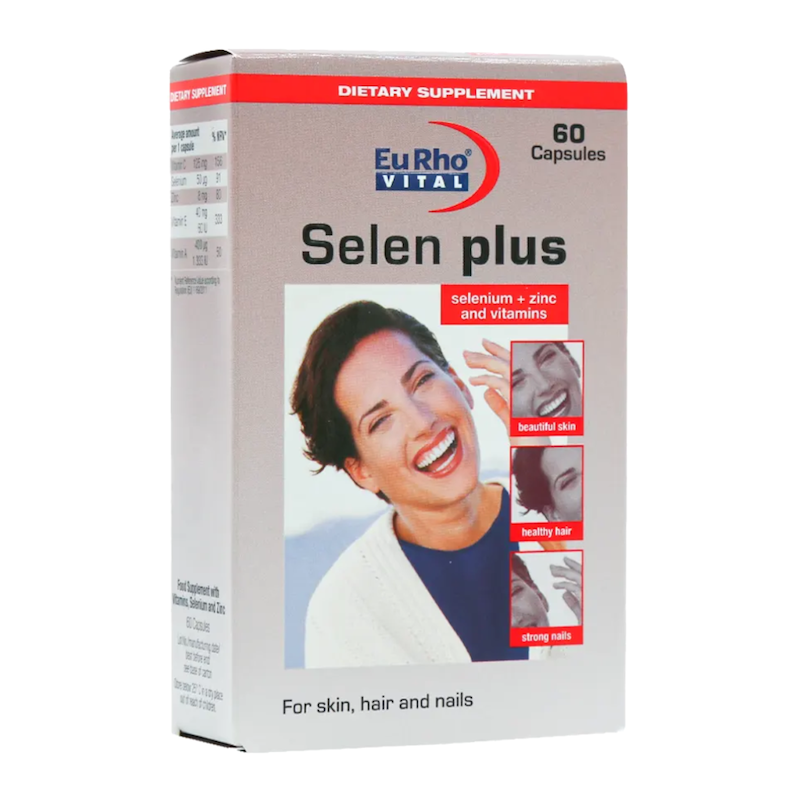 کپسول ژلاتینی نرم سلن پلاس یوروویتال 60 عددی--- EuRho Vital Selen Plus 60 Caps