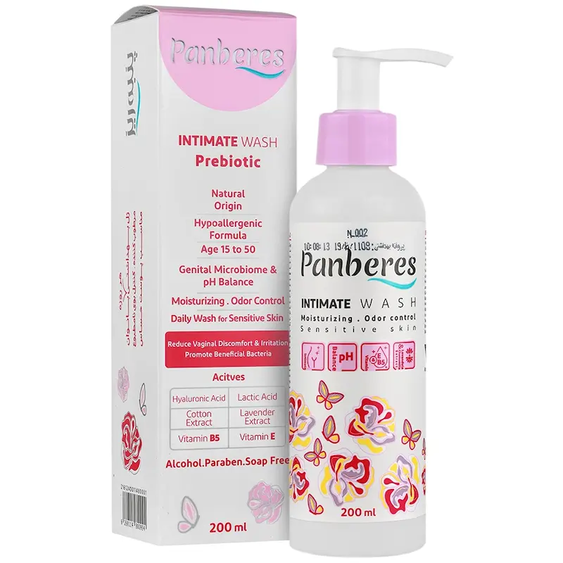 ژل بهداشتی روزانه بانوان پوست حساس (200 میلی لیتر)   Feminine Intimate Gel For Sensitive Skin Panberes