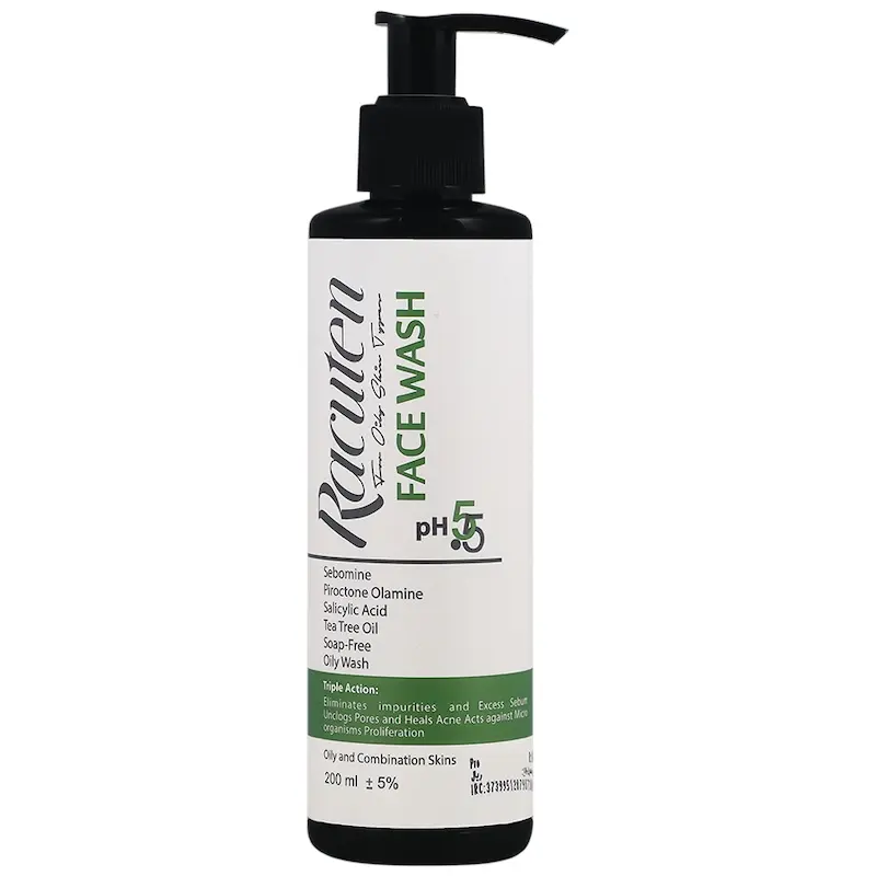 ژل شستشوی صورت پوست چرب و مختلط راکوتن 200 میلی لیتر Racuten Face Wash Gel For Oily Skin 200 ml