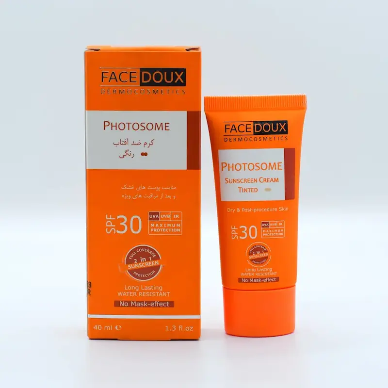 کرم ضد آفتاب رنگی فیس دوکس مدل Photosome با SPF30 مناسب انواع پوست حجم 40 میلی لیتر