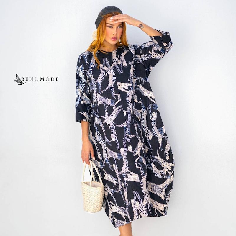 پیراهن لینن ( لینن کار شده هندی) کد SM02