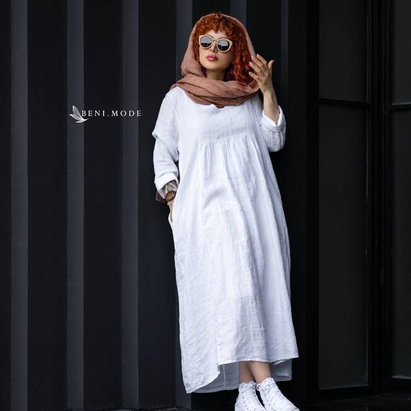 پیراهن لینن کد S22