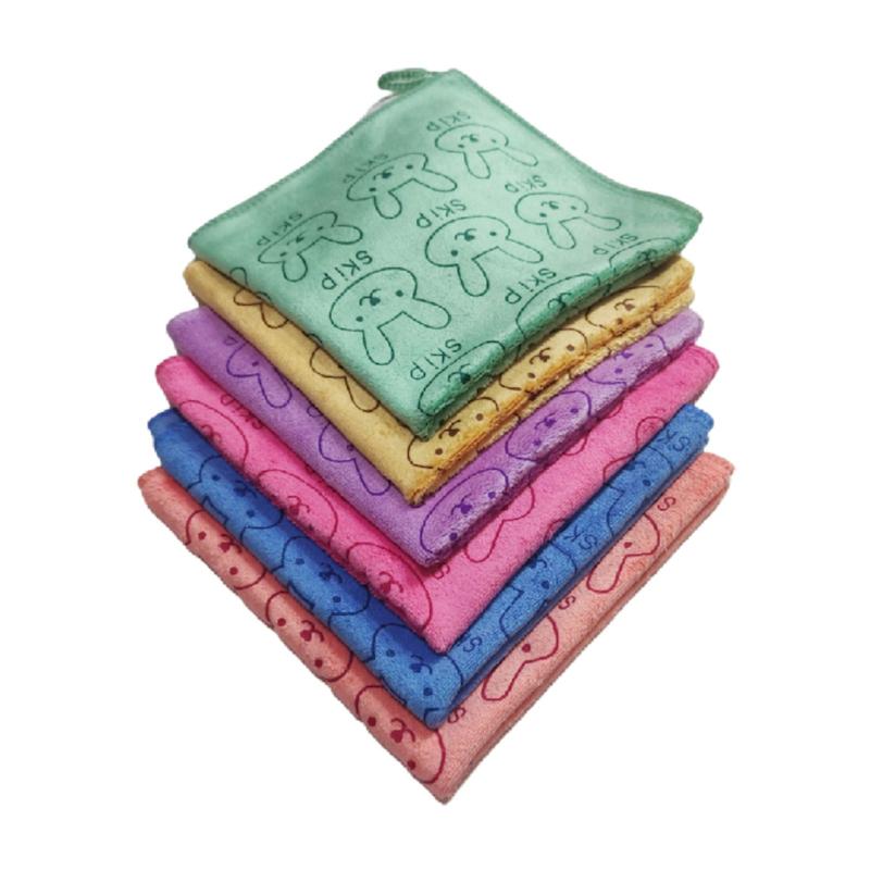 دستمال خرگوشی پک شش عددی رنگ ها رندوم 75 گرمی