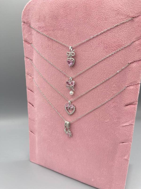 گردنبند جواهری صورتی 🩷