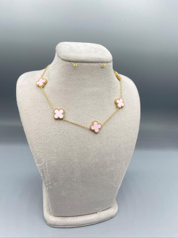 گردنبند ونکلیف صورتی