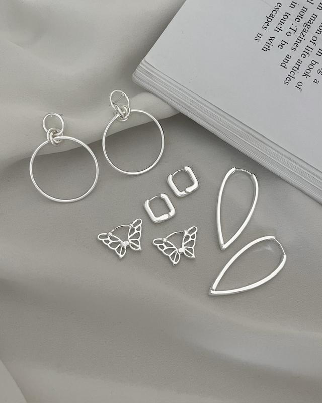 گوشواره آبکاری نقره 