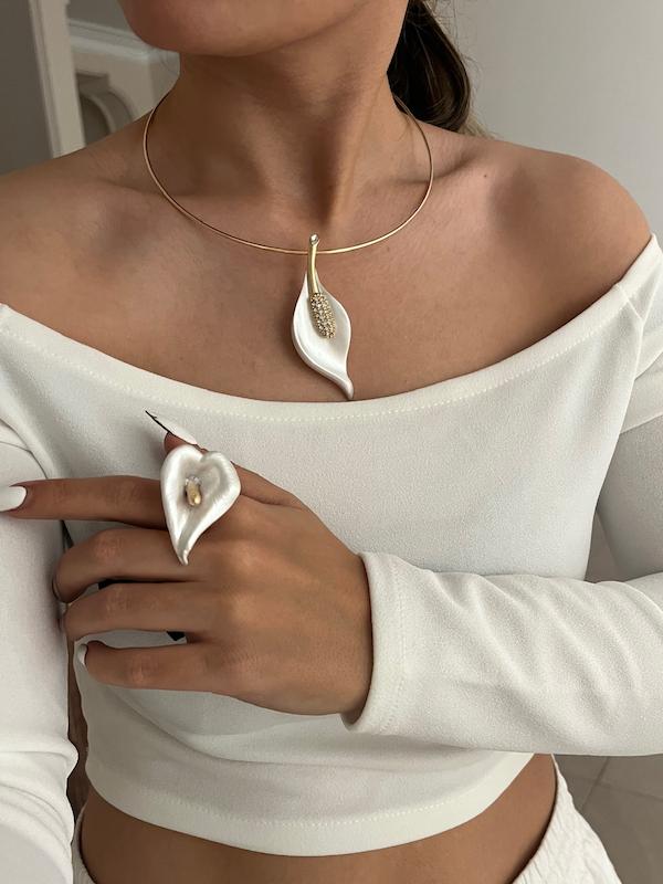 ست طوق انگشتر گل اروپایی