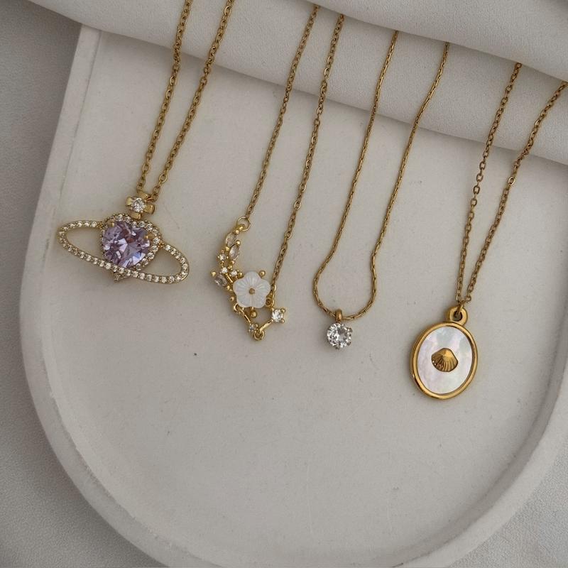 کالکشن گردنبند طلایی استیل