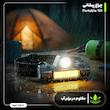 چراغ پیشانی شارژی مدل Portable 101 با دو لامپ LED و COB، برد 10 متر، نور مهتابی چندگانه، بدنه مقاوم پلاستیکی و بند قابل تنظیم