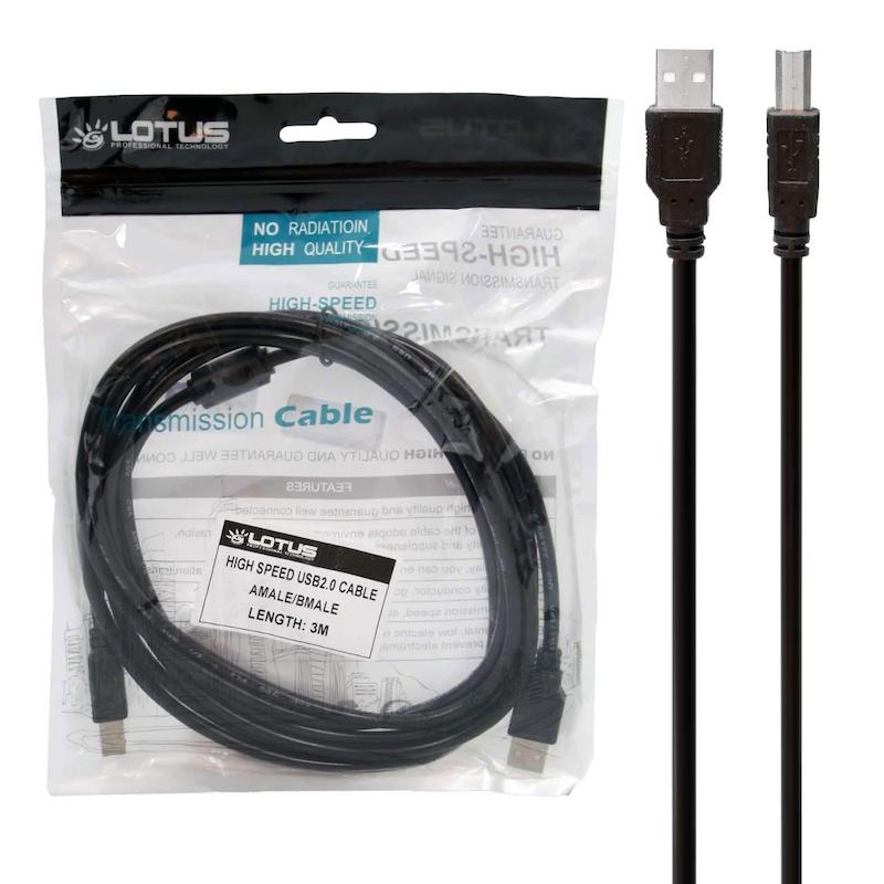 کابل USB پرینتر لوتوس مدل HIGHSPEED طول 1.5 متر