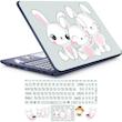 استیکر لپ تاپ راتیانا مدل bunny friends مناسب برای لپ تاپ 15 تا 17 اینچ به همراه برچسب حروف فارسی کیبورد
