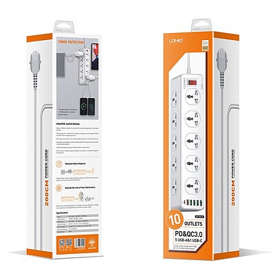 چند راهی برق و USB الدینیو 16 پورت مدل Ldnio 10610