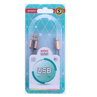 کابل شارژ USB به میکروusb سومو 20 سانتی متری مدل Somo SU 501