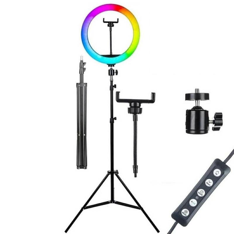 رینگ لایت مدل MJ26-RGB به همراه پایه