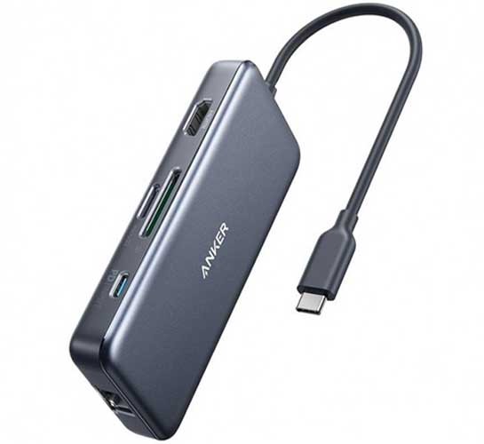 هاب تایپ سی انکر 7 کاره 60 واتی مدل Anker A8352HA1