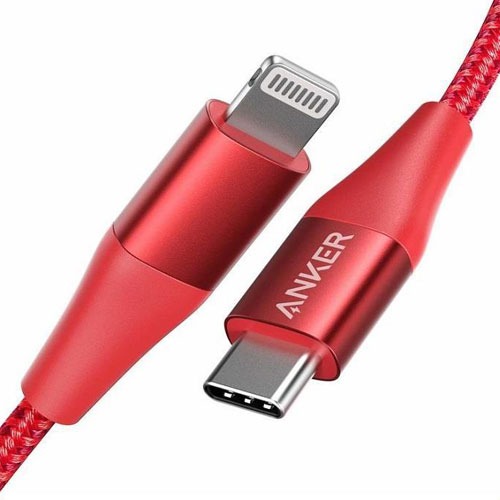 کابل شارژ تایپ سی به لایتنینگ انکر 0.9 متر پاور لاین پلاس 2 مدل Anker A8652