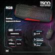 کیبورد و ماوس گیمینگ تسکو مدل GKM 8205 با سوییچ ممبران، Full Size، نورپردازی صفحه کلید RGB، قابلیت برنامه‌ریزی دکمه‌ها، حروف حک شده فارسی، Anti-Ghosting