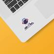 استیکر لپ تاپ توییجین و موییجین طرح Astronaut کد 08 مناسب برای لپ تاپ 15.6 اینچ به همراه برچسب حروف فارسی کیبورد