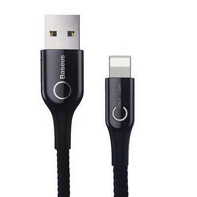 کابل شارژ USB به لایتنینگ 1 متری هوشمند بیسوس مدل Baseus C Shaped CALCD 01